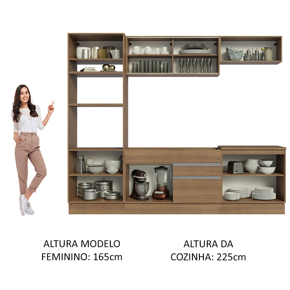 Cocina Integral Completa Modular Madesa Glamy 270cm MM 10