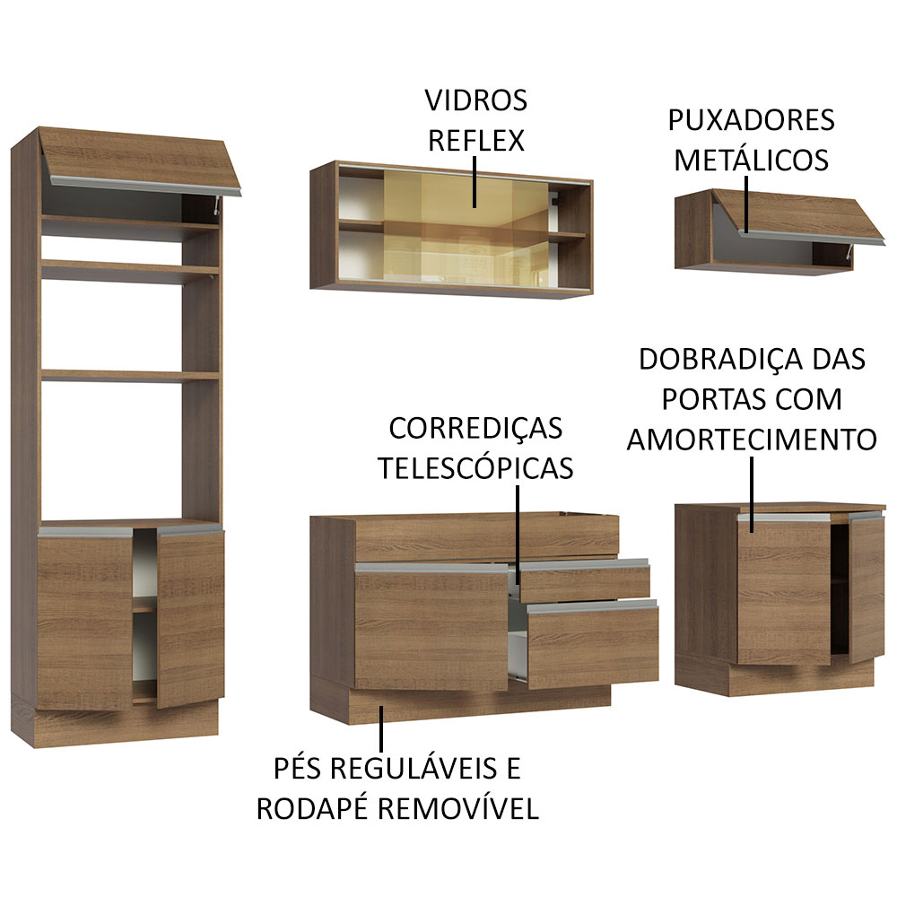 Cocina Integral Completa Modular Madesa Glamy 270cm MM 10