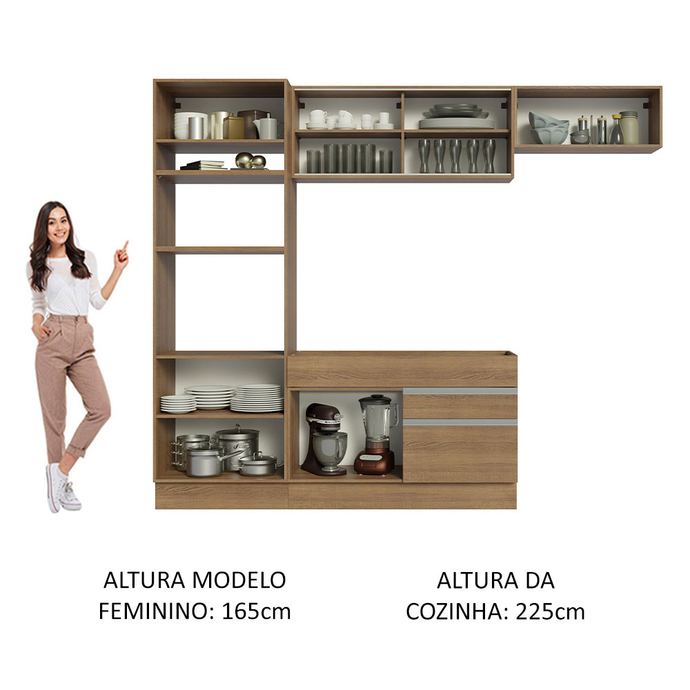 Cocina Integral Completa Modular Madesa Glamy 270cm MM 11