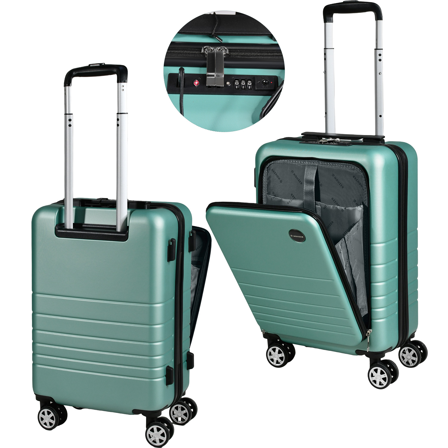 Set de 2 Maletas Equipaje Viaje Cabina Avion 21' Y 18' 4 Ruedas 360° Kit maleta