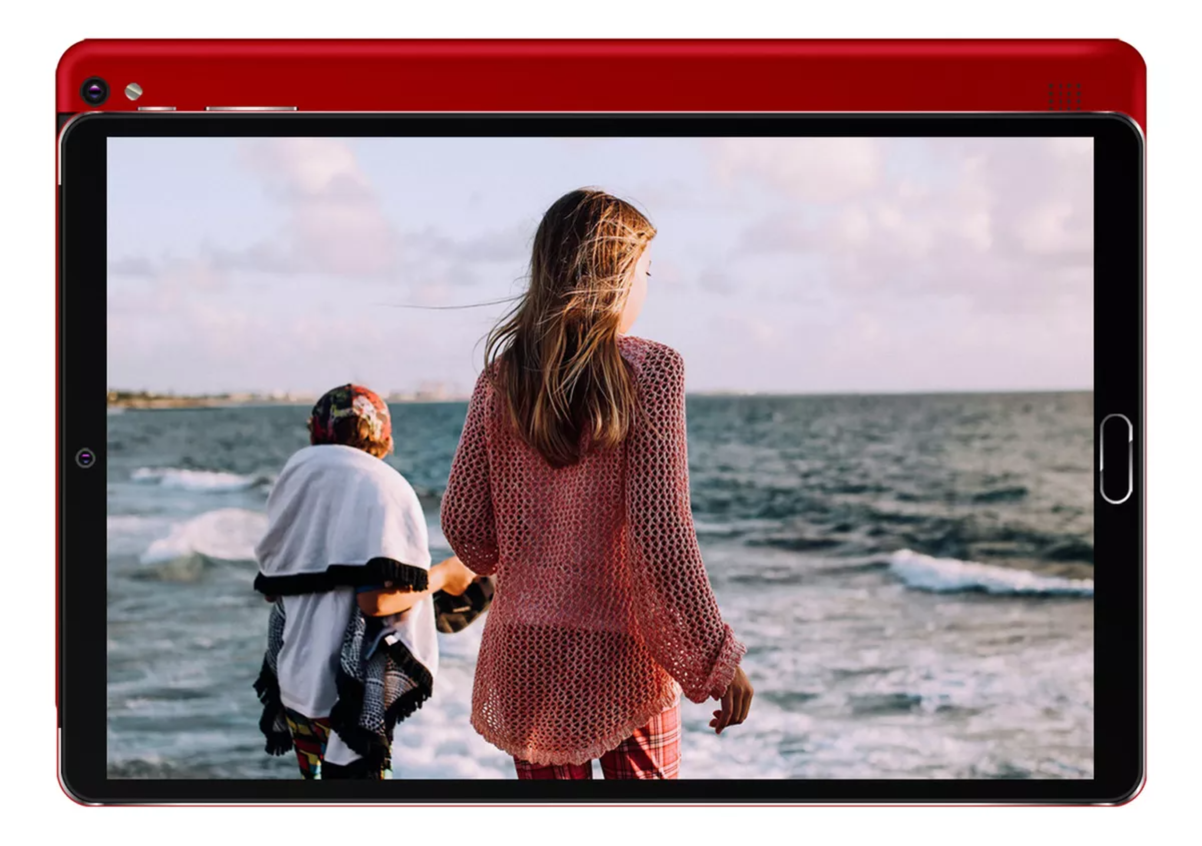 Tablet Goodtel Android 13 G2 10.1 pulg. Tableta Roja 10GB RAM 64GB ROM Octa core WIFI 2.4G 5G Bluetooth 5.0 Con Funda Teclado Y Ratón Rojo