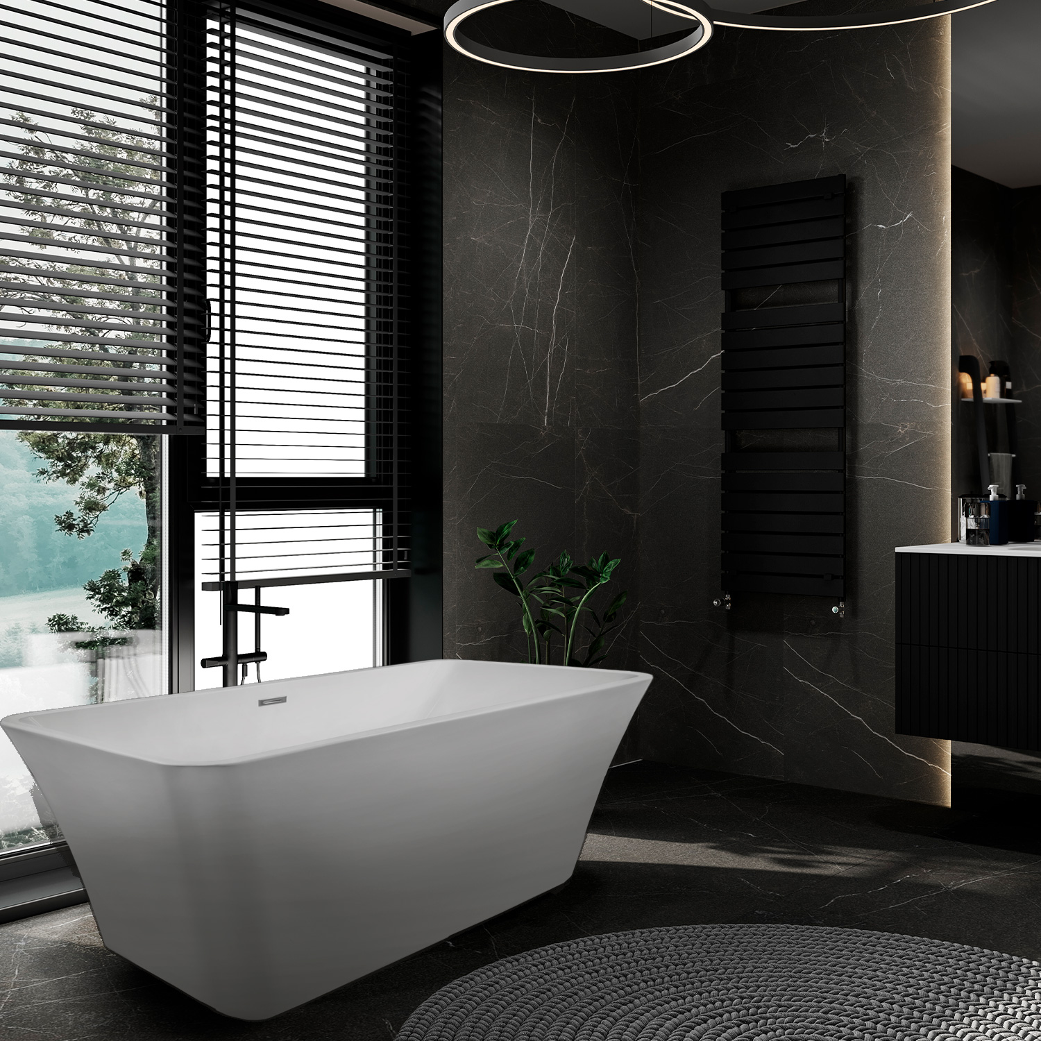 Tina Baño Premium Lujo 280l Fibra Vidrio 172x77x62 Cm