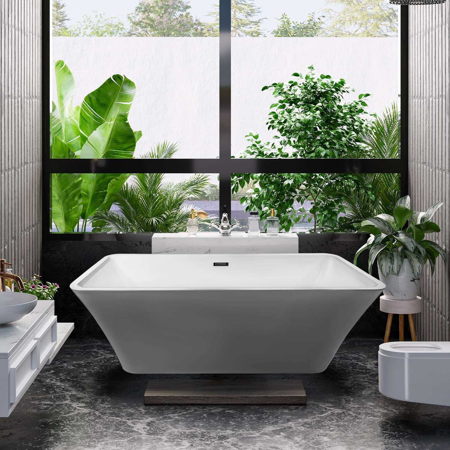 Tina Baño Premium Lujo 280l Fibra Vidrio 172x77x62 Cm