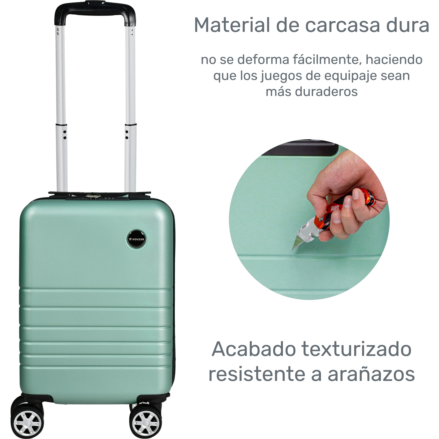 Set de 2 Maletas Equipaje Viaje Cabina Avion 21' Y 18' 4 Ruedas 360° Kit maleta