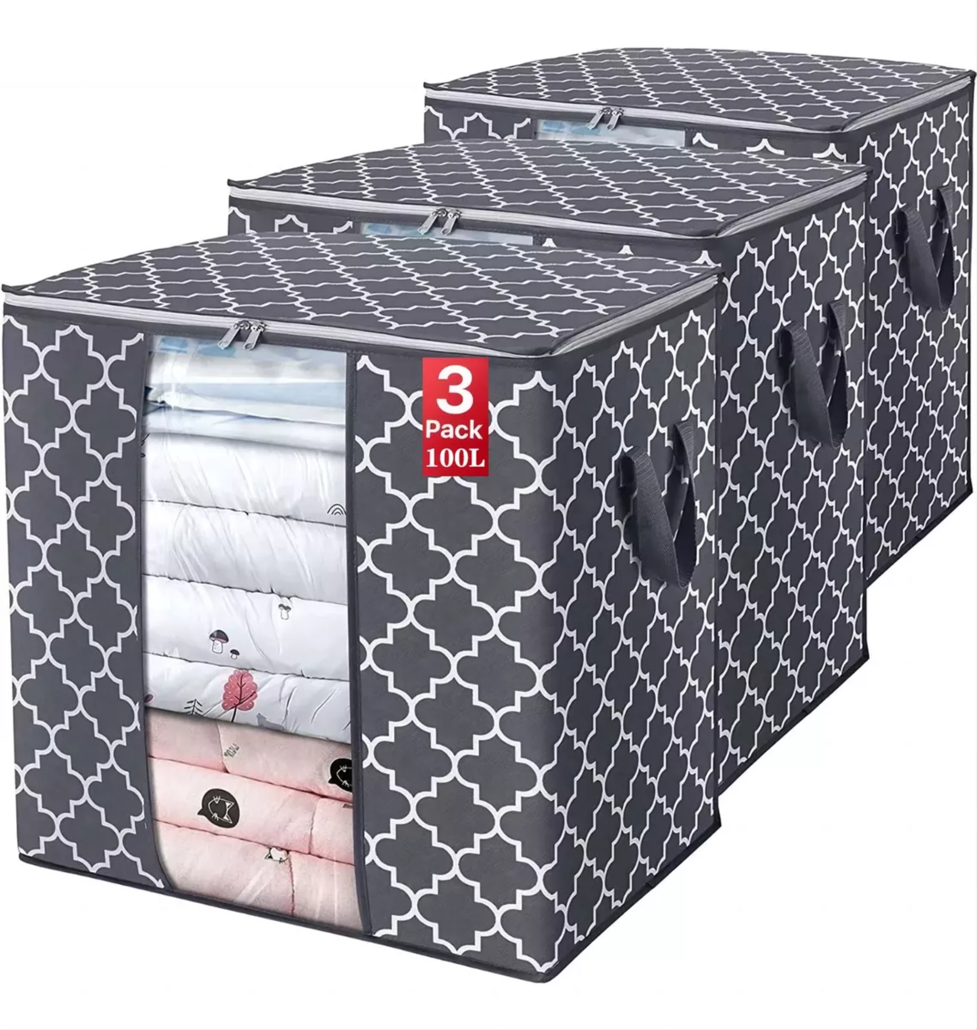Bolsas Almacenamiento Para Guardar Ropa Y Edredones,3 Piezas