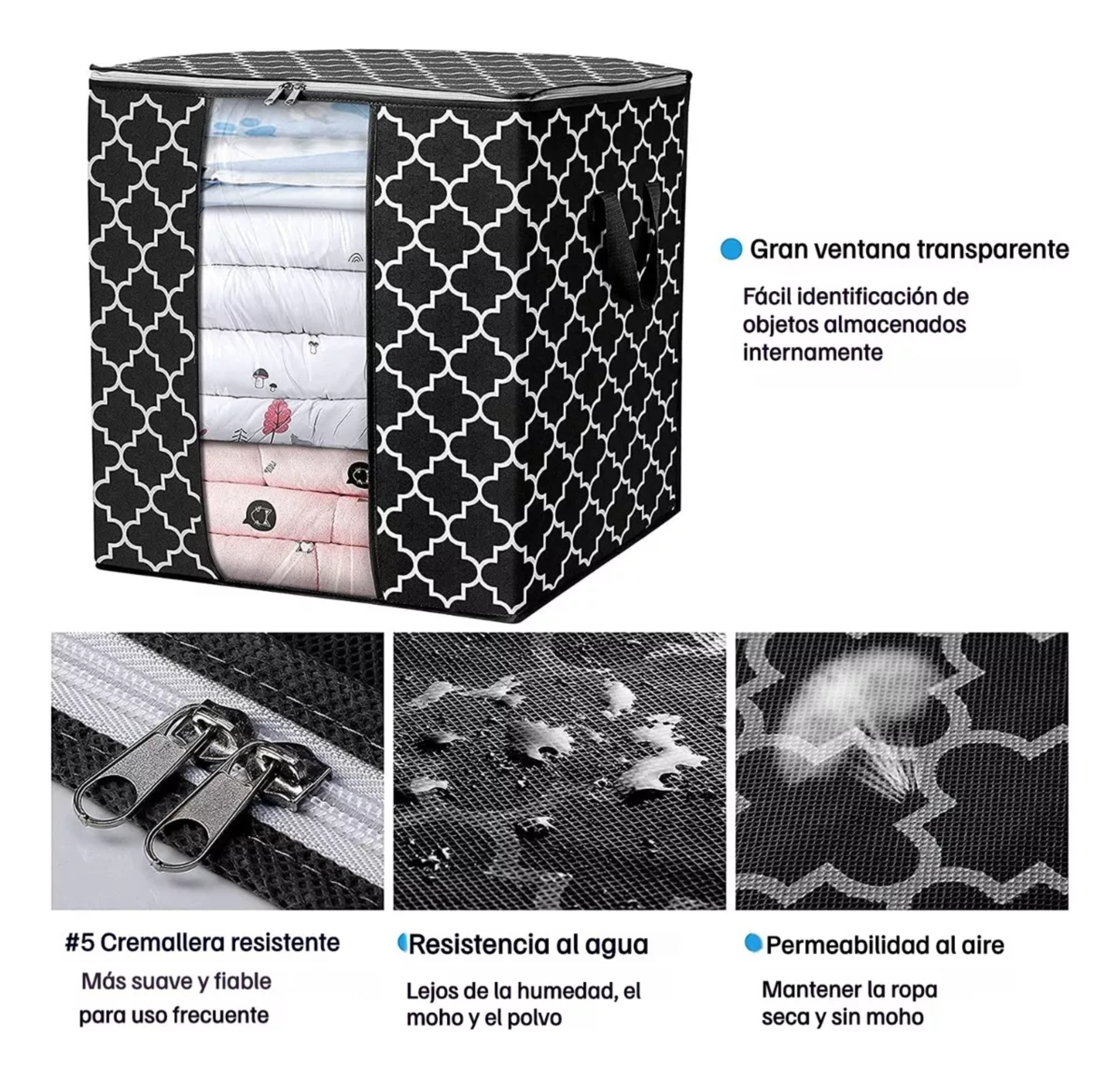 Bolsas Almacenamiento Para Guardar Ropa Y Edredones,3 Piezas