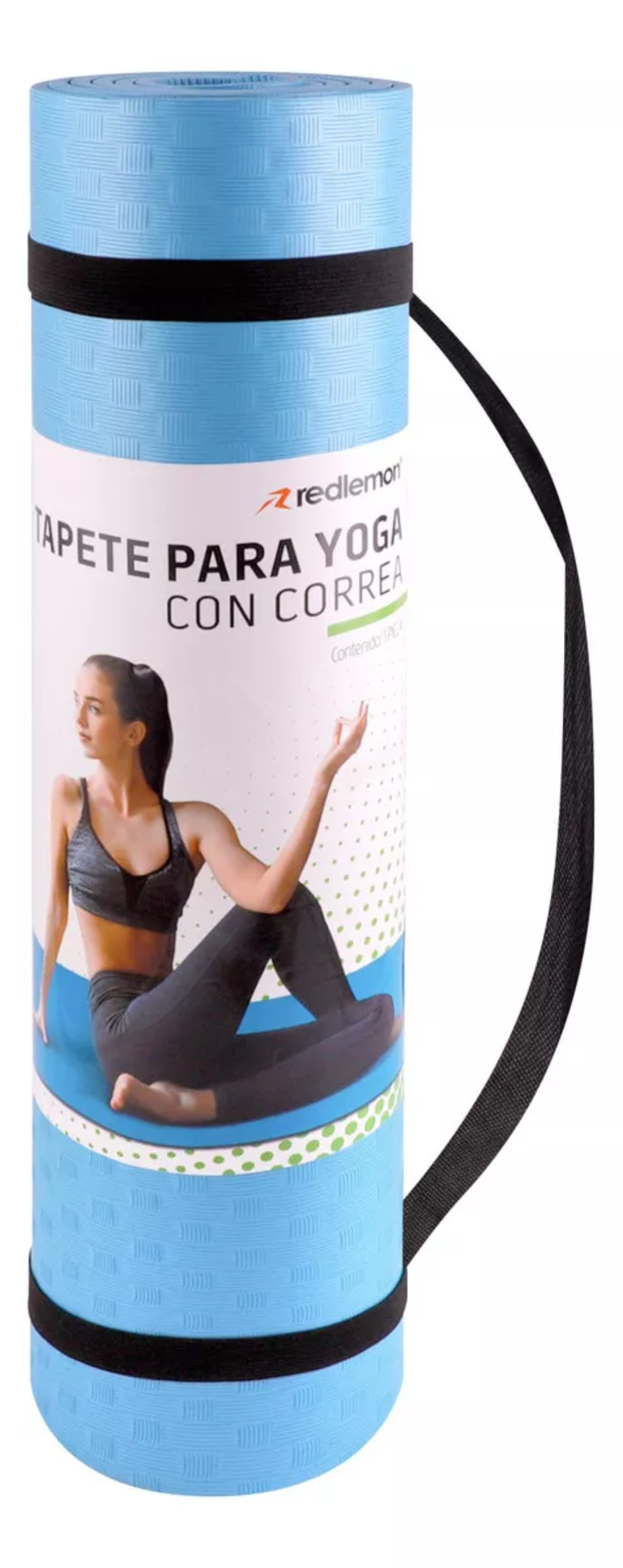 Yoga Mat de 9 mm de Grosor para Pilates, Ejercicio, Gimnasio, Resistente, Flexible y Portátil, Azul, fácil de limpiar, enrollable