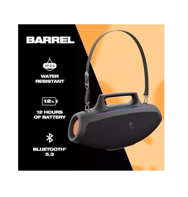 Bocina Portátil Inalámbrica Bluetooth Parrel Party Xt Skullcandy, Modelo: 2SKSK1849B0L2 Color Negro