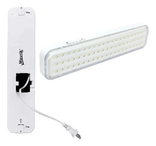 lámpara emergencia recargable extra plana 60 leds
