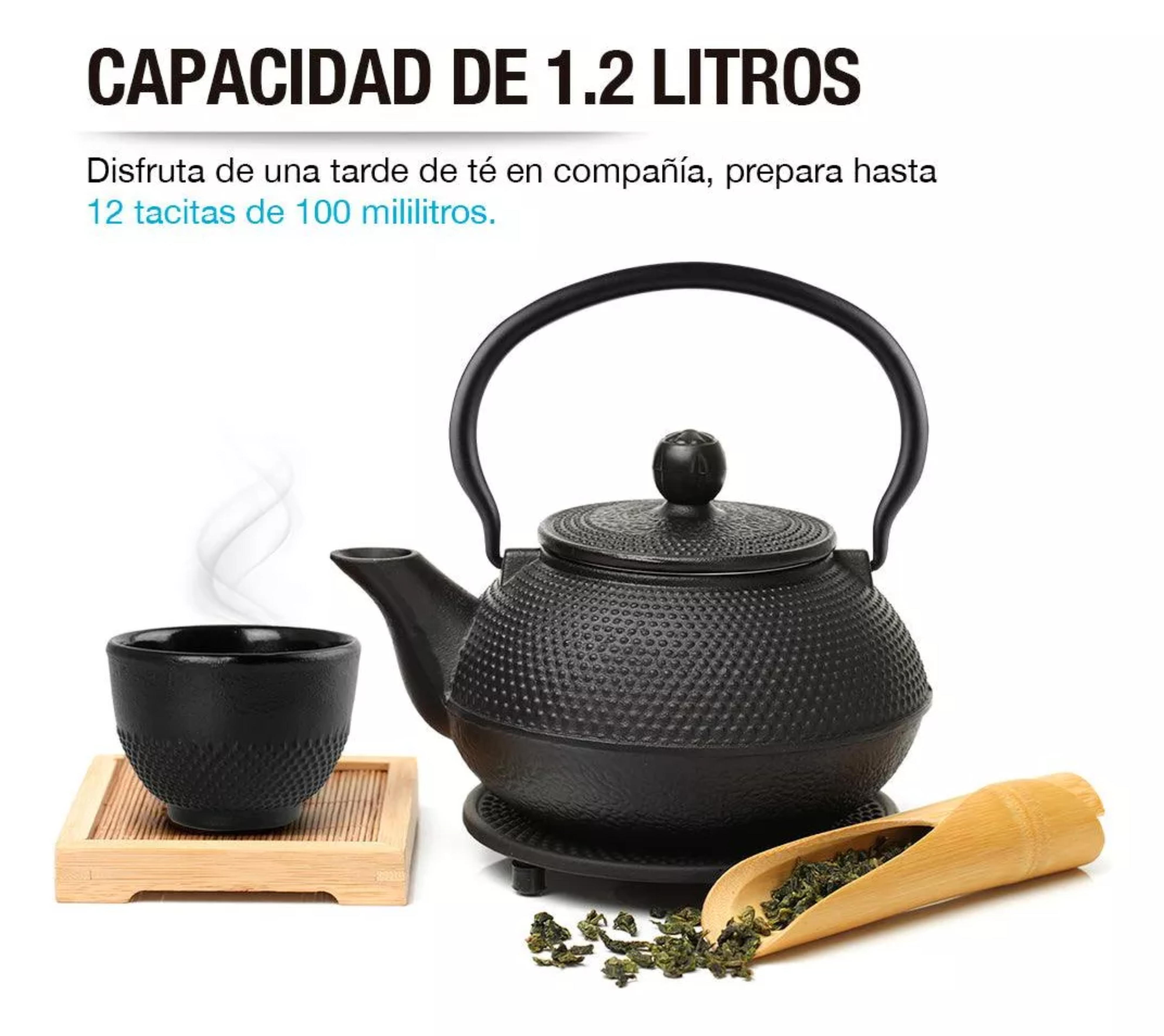 Tetera Japonesa De Hierro Fundido Con Infusor Acero Redlemon