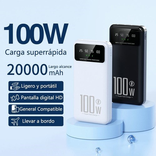 Power Bank SAIVIEK KJ-K70 20000mah Batería Externa 20W Carga Rapida  negra