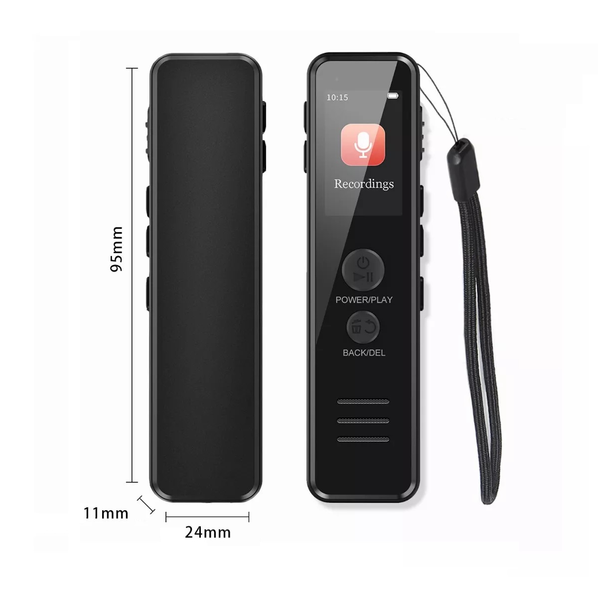 Grabadora De Voz Digital, Reproductor Mp3 Con Pantalla 64gb