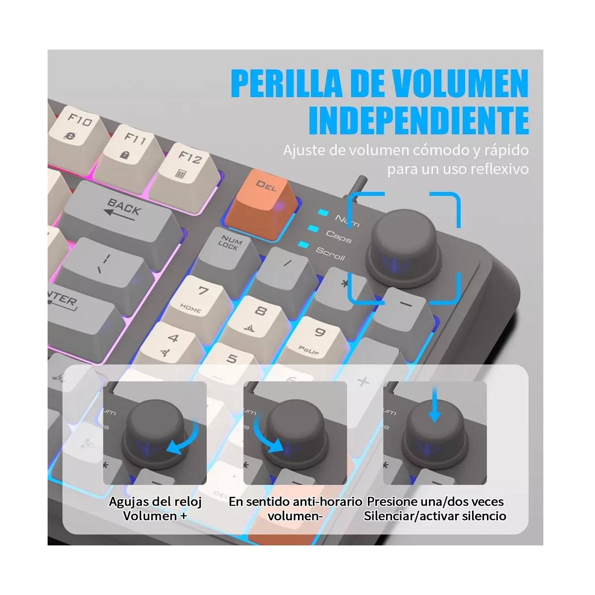 Kit de teclado y mouse gamer Español Latinoamérica teclado negro y mouse blanco