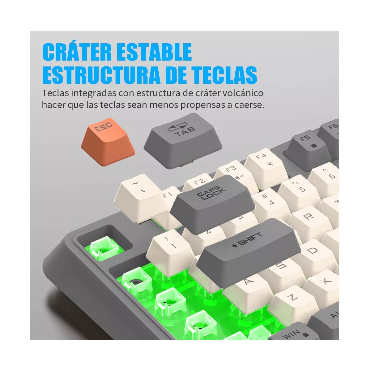 Kit de teclado y mouse gamer Español Latinoamérica teclado negro y mouse blanco