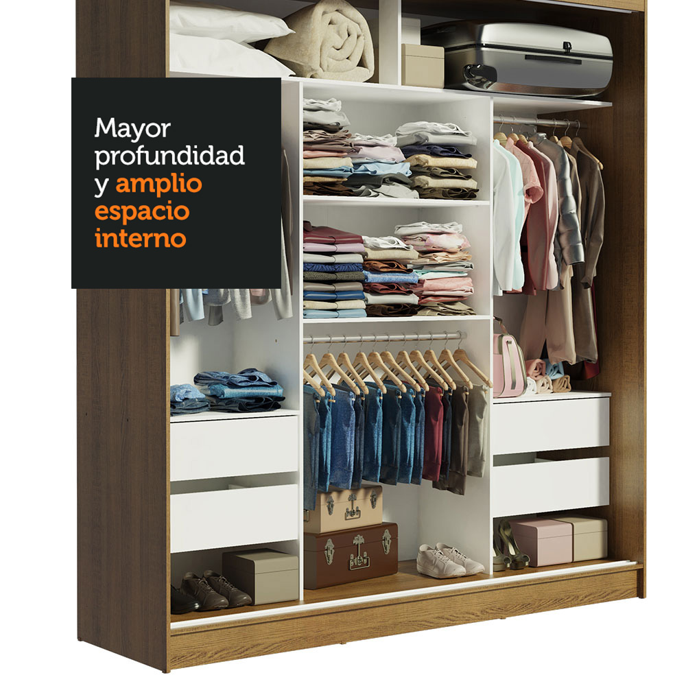 Ropero Closet Madesa 3 Puertas 3 Espejos MN