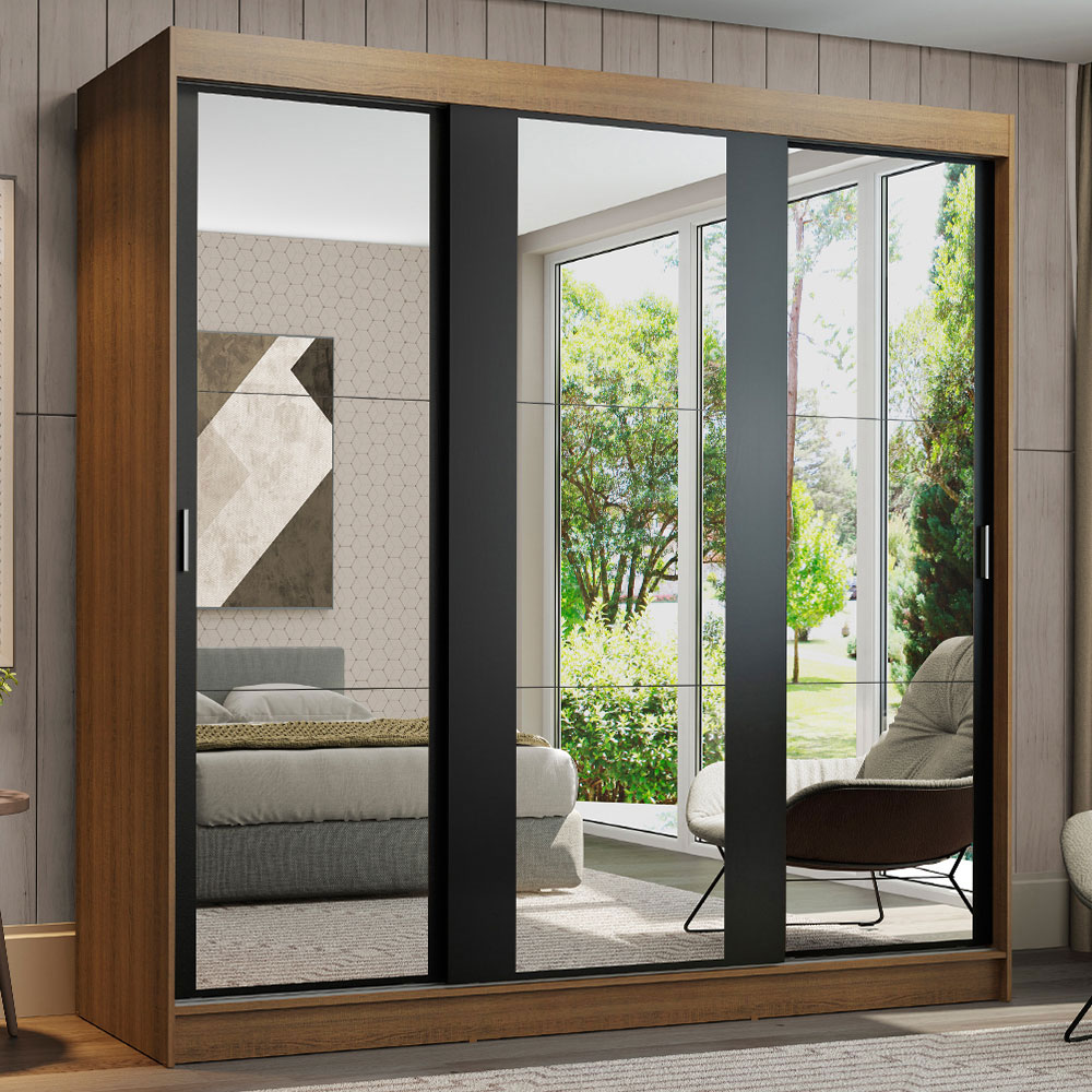Ropero Closet Madesa 3 Puertas 3 Espejos MN