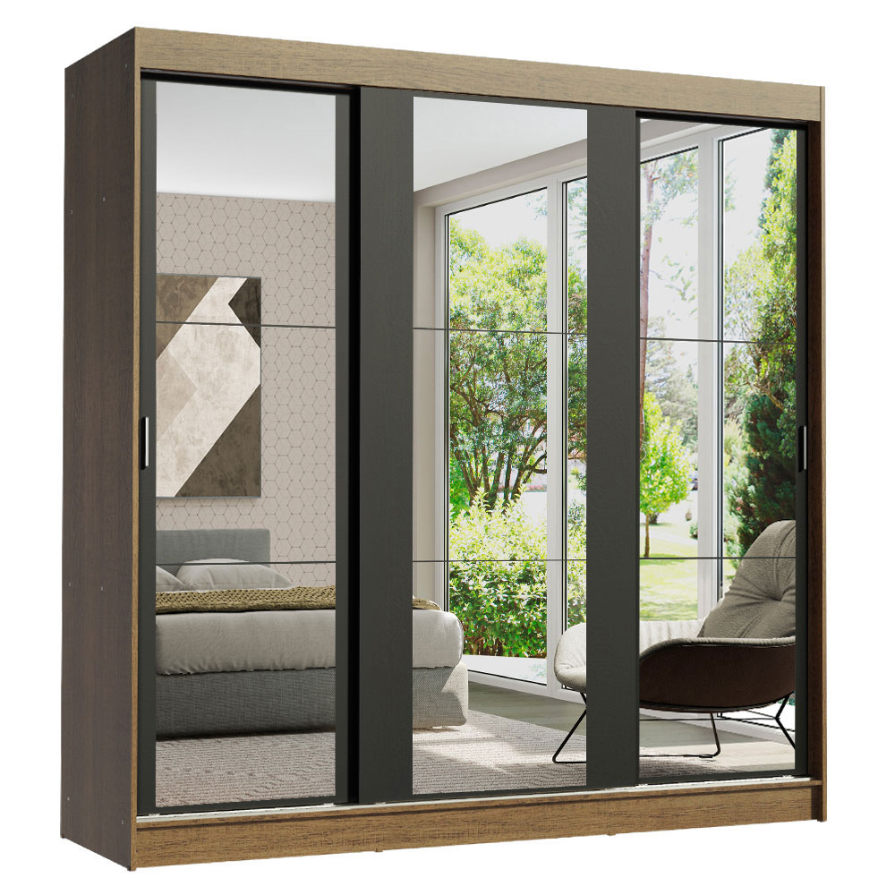 Ropero Closet Madesa 3 Puertas 3 Espejos MN