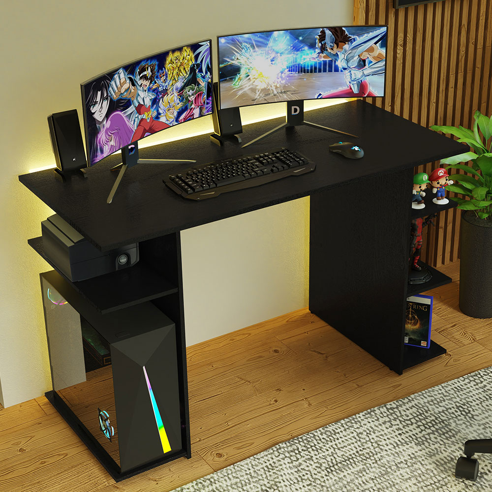 Mesa Gamer Escritorio Para Computador Madesa 9424 NN