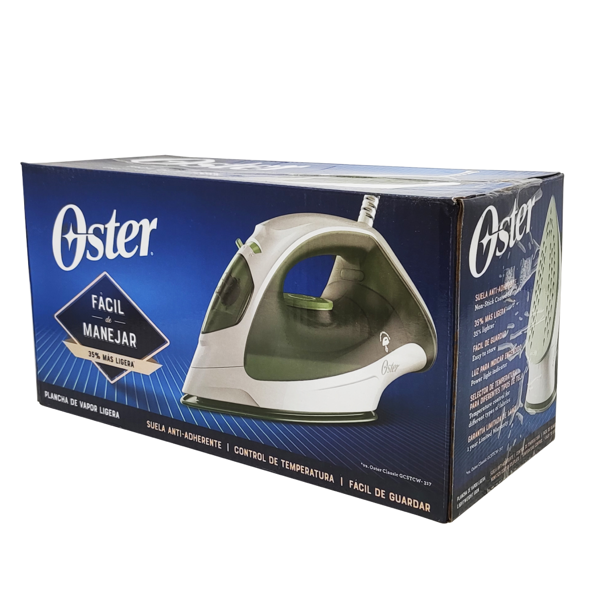 Plancha De Vapor Antiadherente Verde Oster Gcstbs3803
