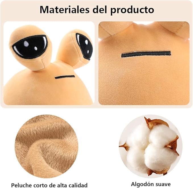 UOUOU Alien Pou Peluche de 22 cm,Juguete de Peluche Alien Pou,uego de muñecas de Peluche de Alien Kawaii Alien Peluche Animal Pou Doll Cumpleaños Juguete de Juego de Muñeca