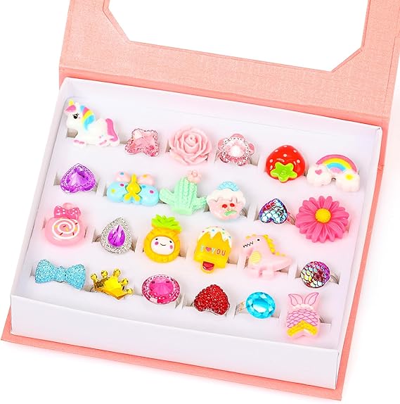 A Anillos para niña 24 piezas