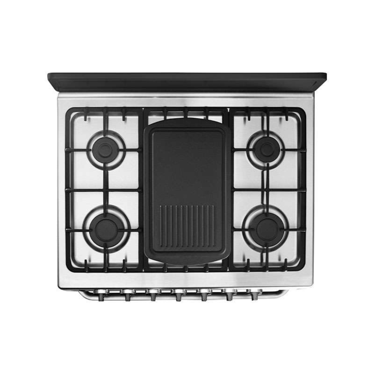Estufa Midea MGS30FS1BEABB 30" 6 Quemadores Cubierta Acero Inox Negro ALBY