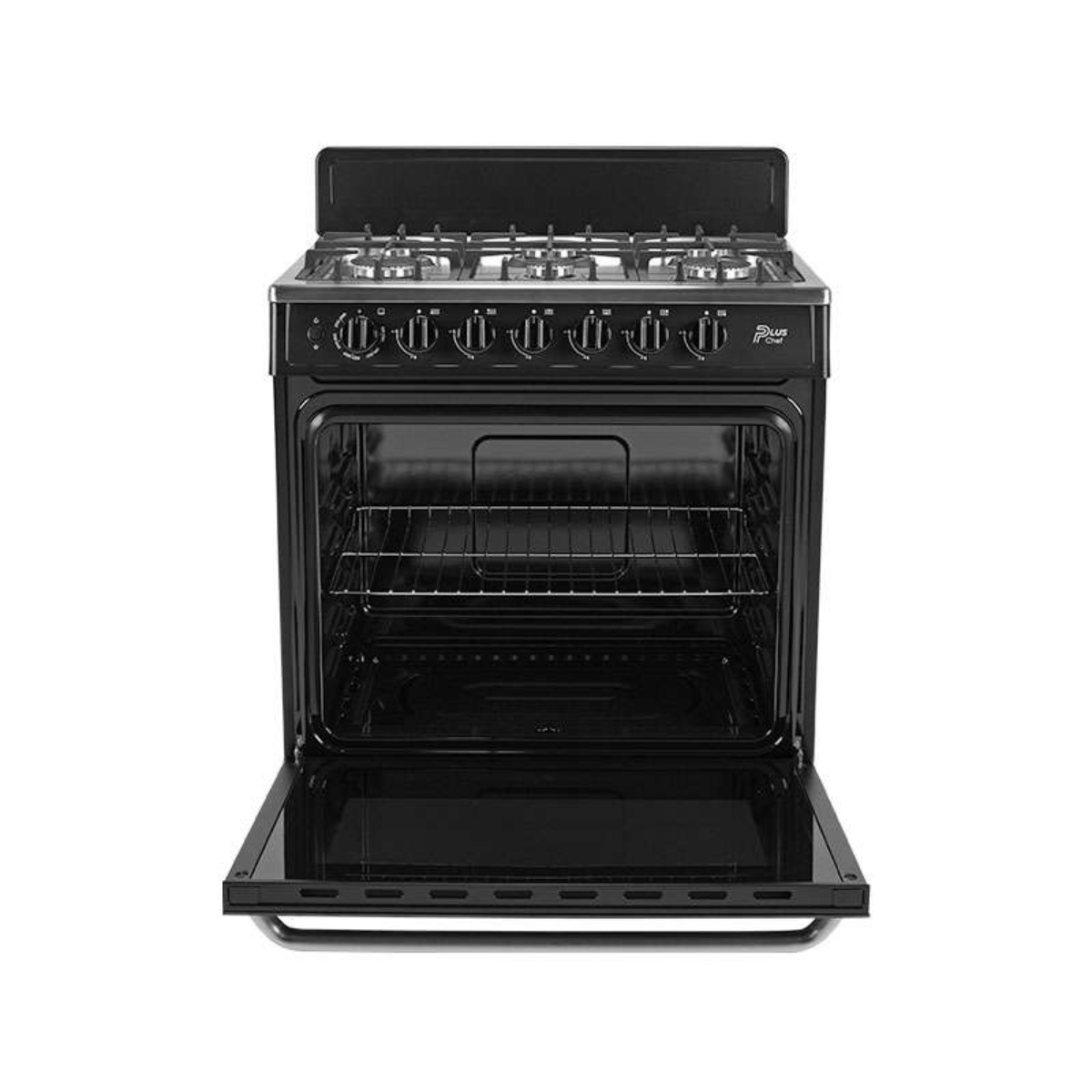 Estufa Midea MGS30FS1BEABB 30" 6 Quemadores Cubierta Acero Inox Negro ALBY