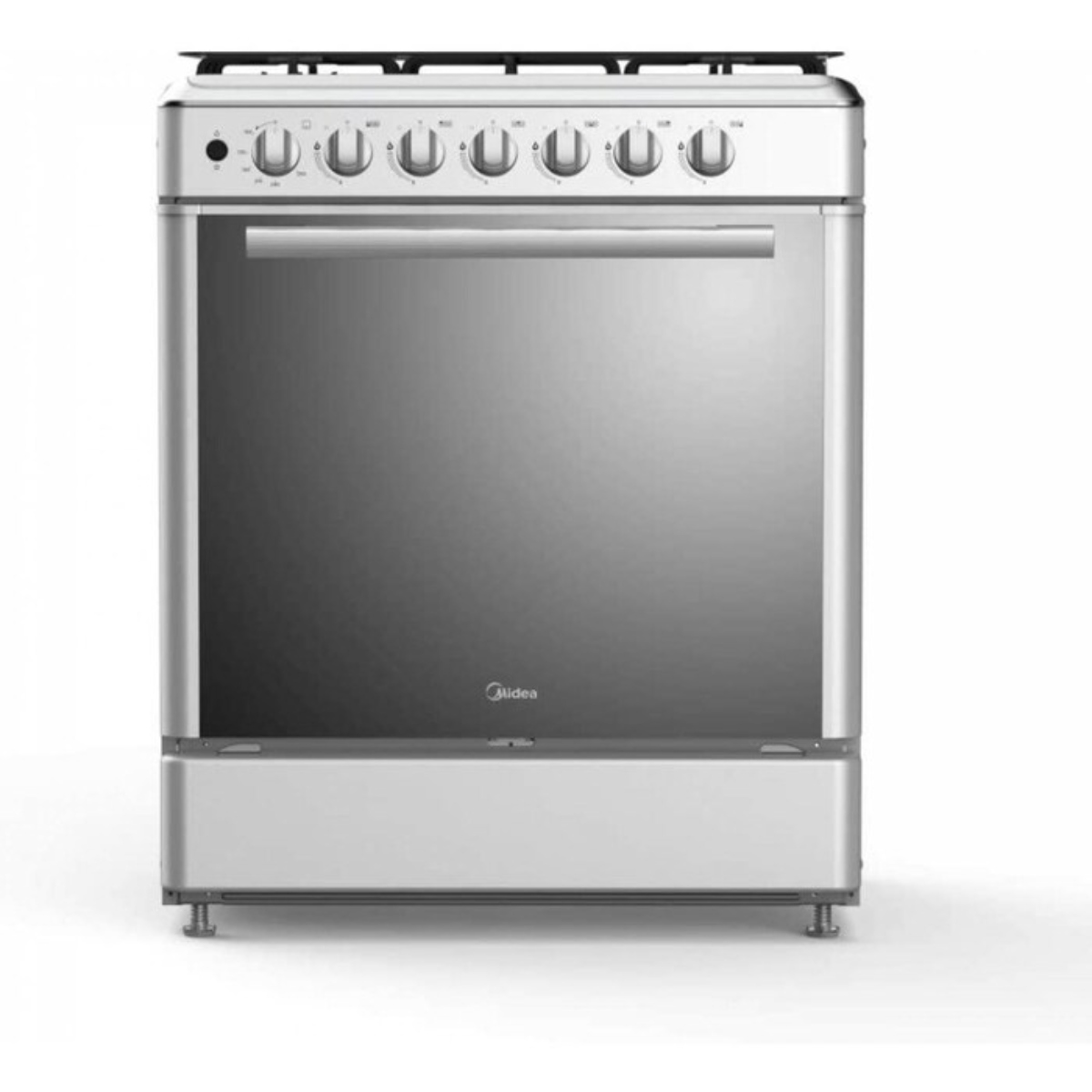 Estufa Midea MGS30FS2EMG 30" 6 Quemadores C/Capelo Silver ALBY