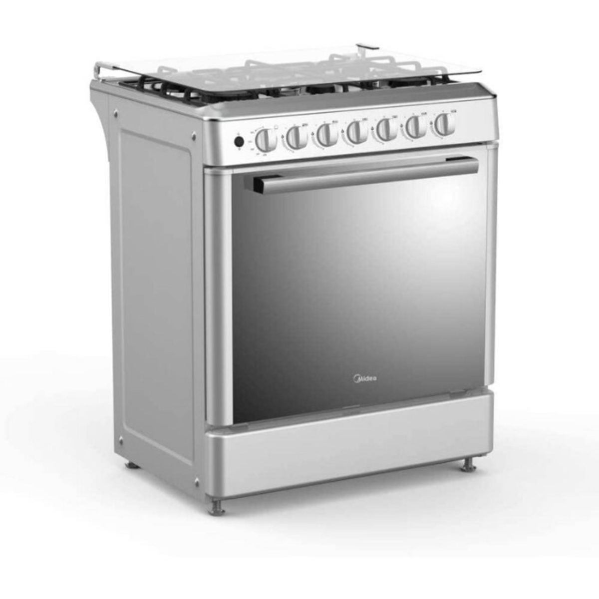 Estufa Midea MGS30FS2EMG 30" 6 Quemadores C/Capelo Silver ALBY
