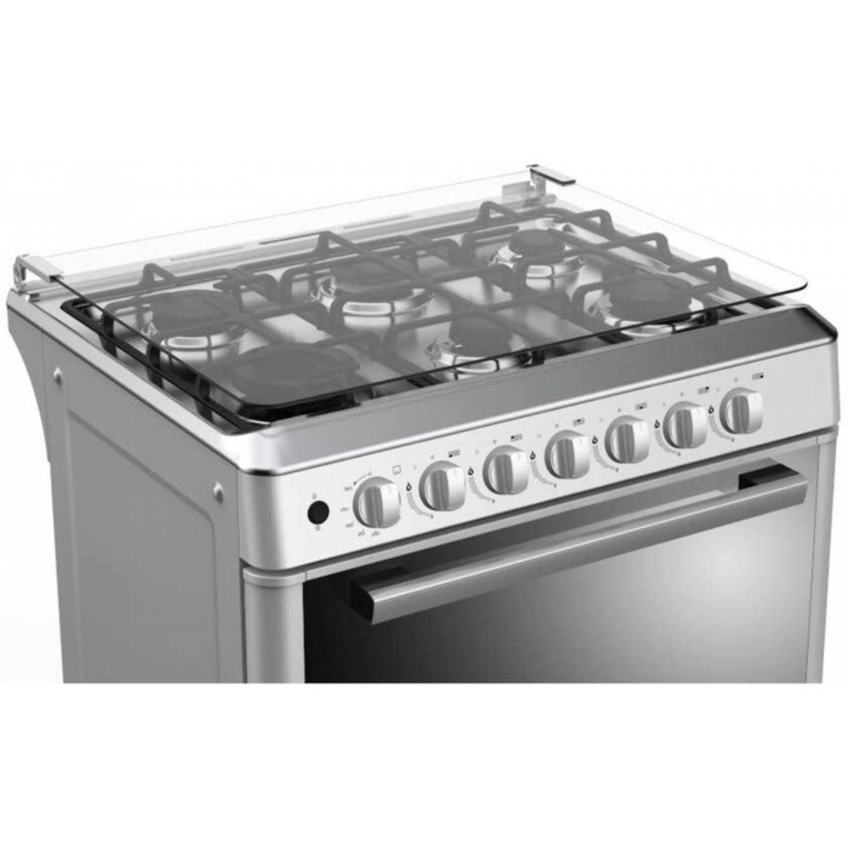 Estufa Midea MGS30FS2EMG 30" 6 Quemadores C/Capelo Silver ALBY