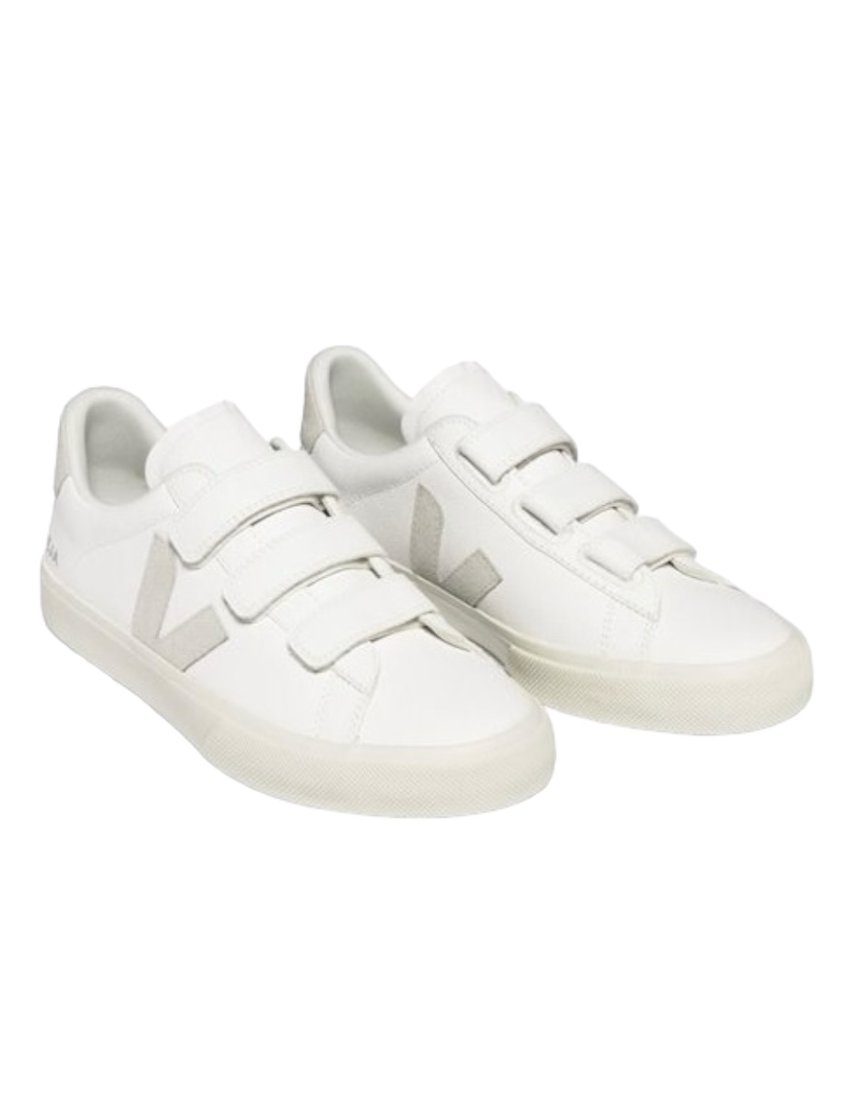 Tenis VEJA de campo para mujer logo gris talla 25