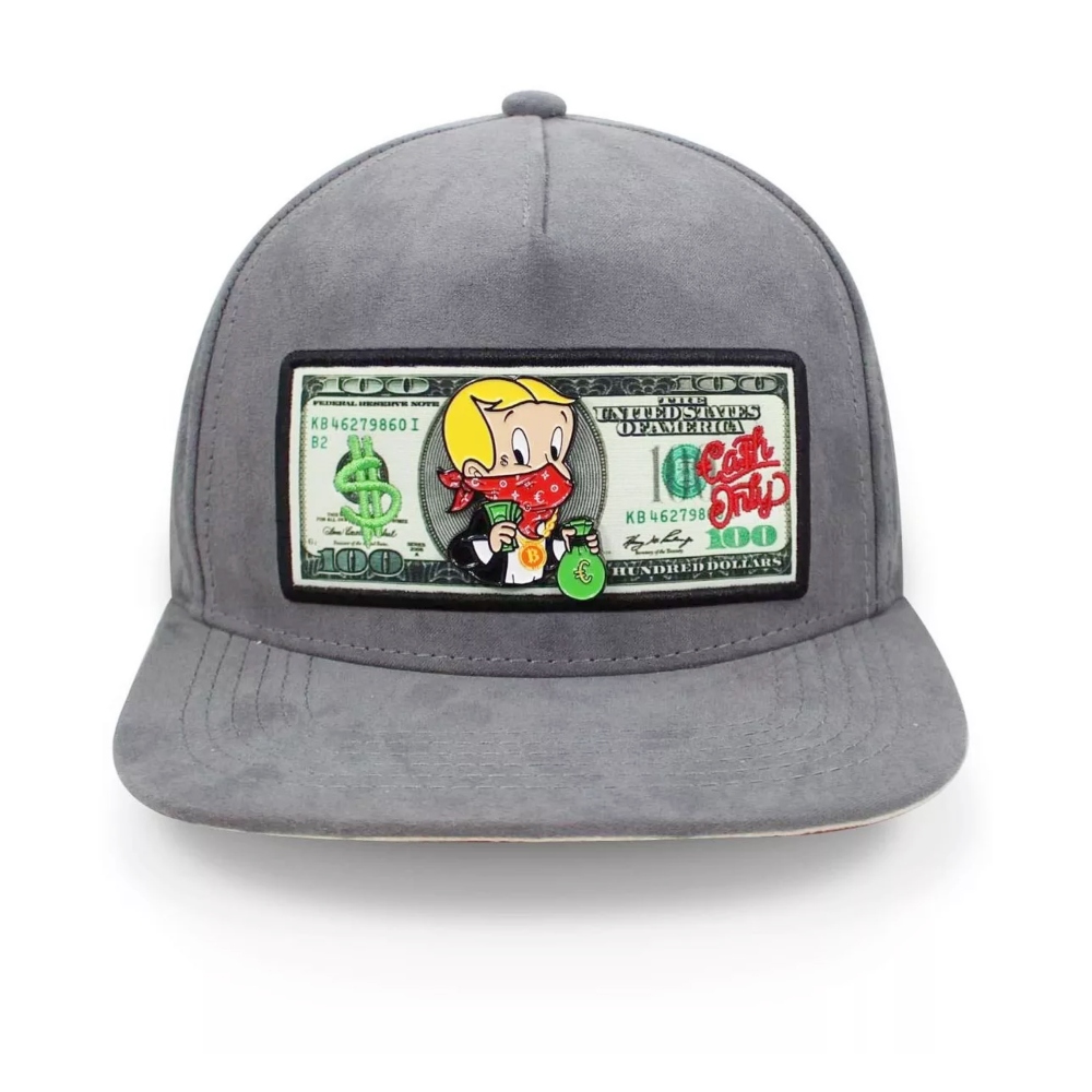 Gorra Cash Only Rich Dollar Gris Unisex DOLLAR-003