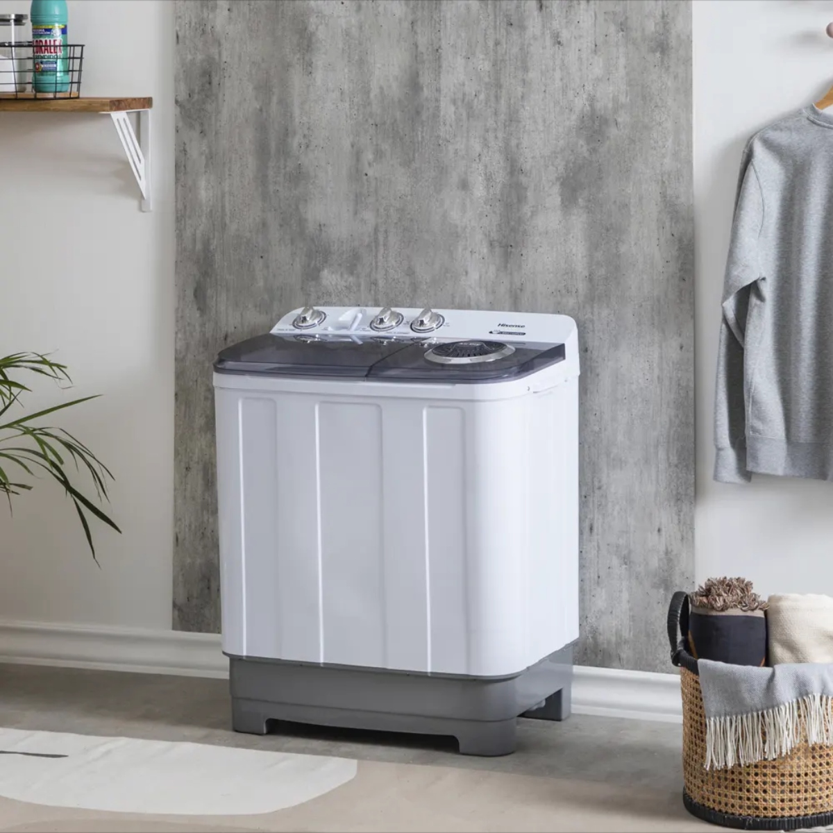 Lavadora Hisense WSA1102PCN1 11 Kg Doble Tina Blanca ORTY* ENTREGA SÓLO VÁLIDA EN LA CIUDAD DE MÉXICO Y ZONA METROPOLITANA