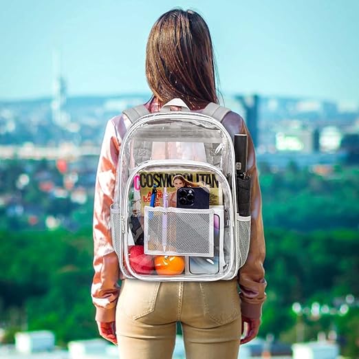 A Mochila transparente, mochila transparente resistente, mochilas transparentes para mujeres y hombres