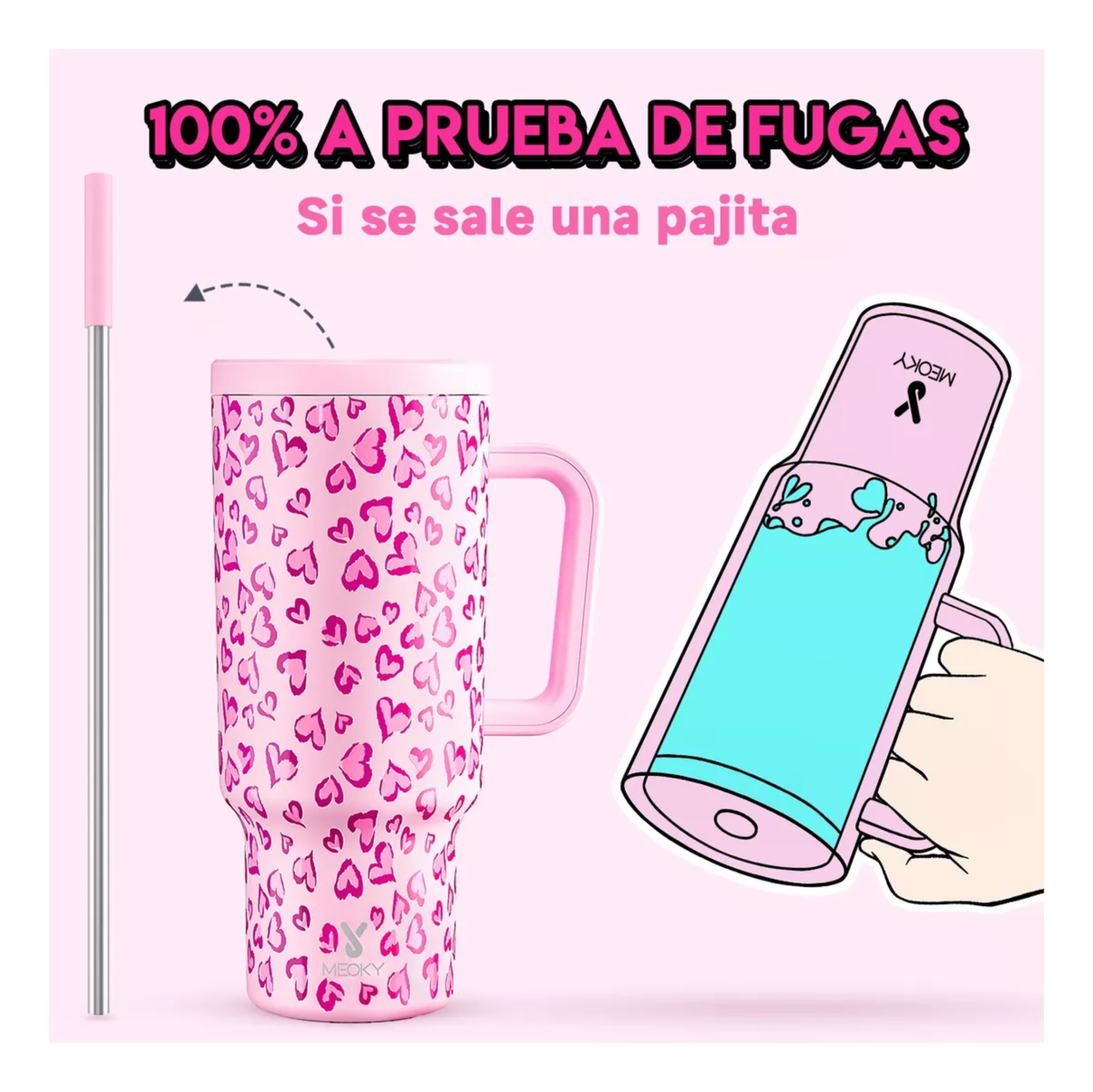 Meoky Vaso Térmico De Acero Inoxidable Con Calor/frí 40oz