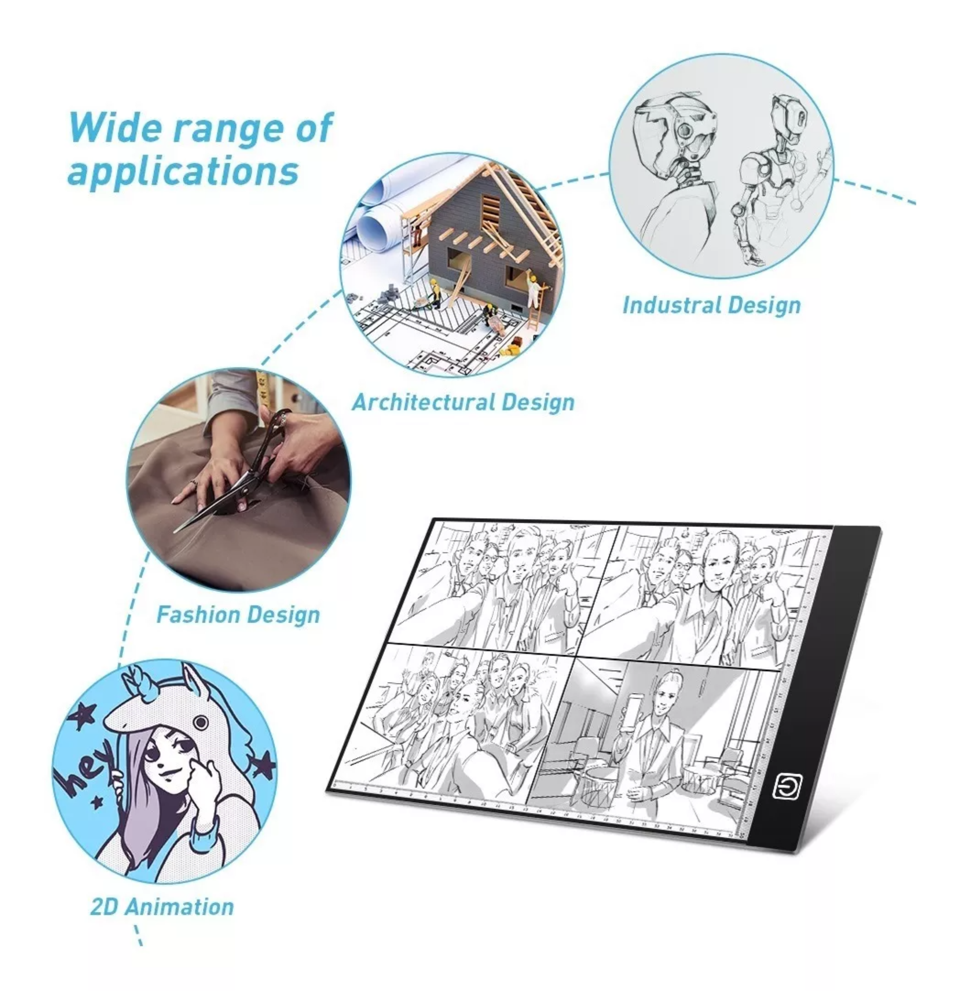 Mesa De Luz Dibujo A4 Amity Portátil Led Caja De Luz