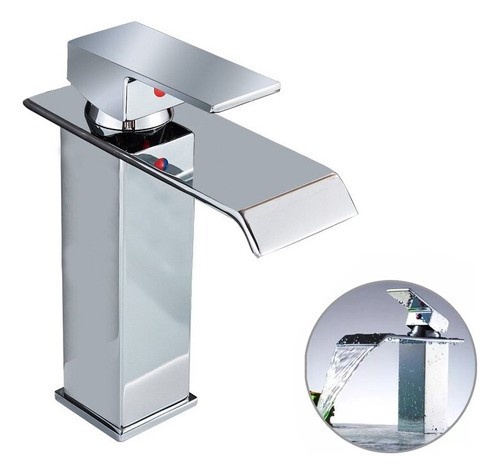 Grifo Monomando Mezclador Fregadero Baño Acero Inoxidable Plata 