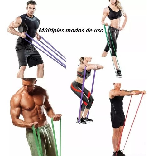 Bandas De Resistencia Fitness En Casa Entrenamiento Tensión Multicolor