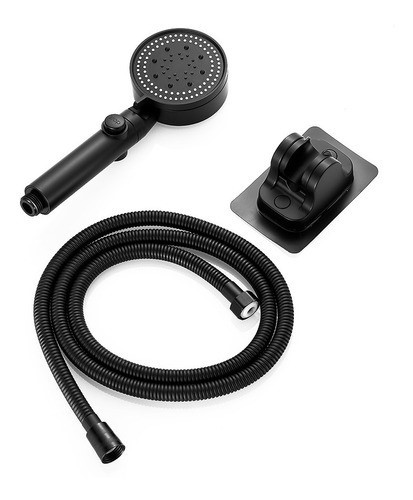 Regadera Kit De Ducha Tipo Telefono De Mano Acero Inoxidable negra