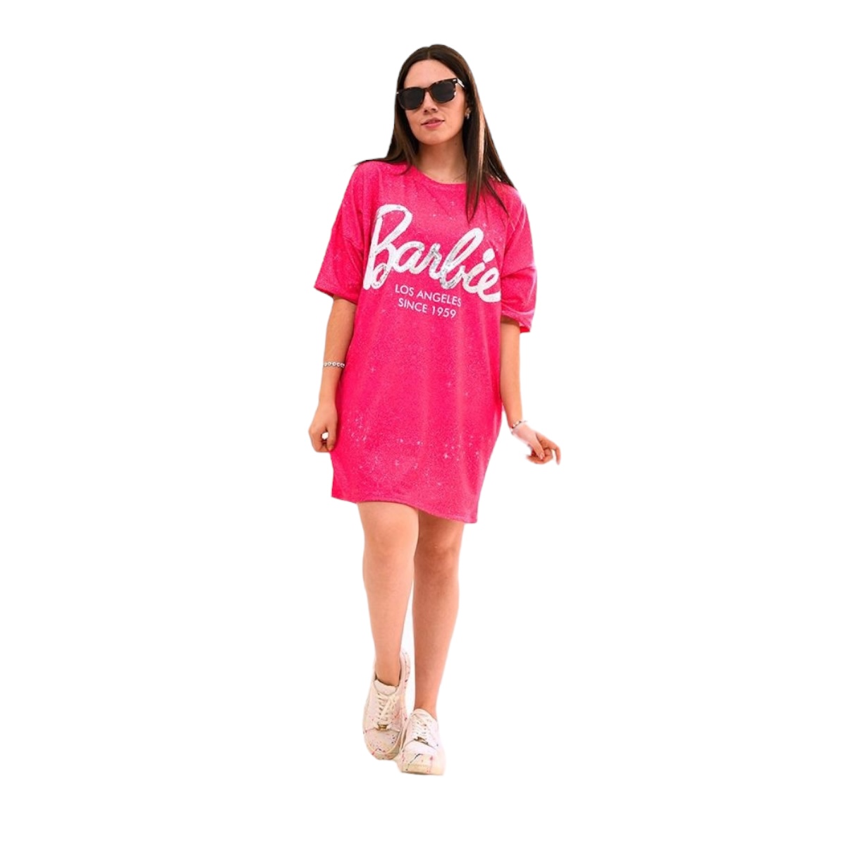 Maxiblusa Bluson Mini Vestido Playera Rosa Mujer