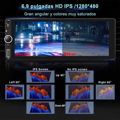 Autoestéreo De Pantalla Carplay Android2+32g Gps Wifi Cámara