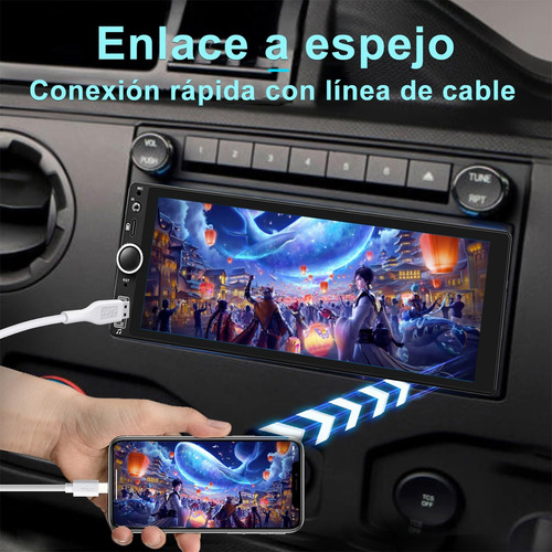 Autoestéreo De Pantalla Carplay Android2+32g Gps Wifi Cámara