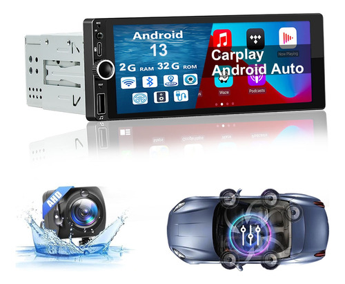 Autoestéreo De Pantalla Carplay Android2+32g Gps Wifi Cámara