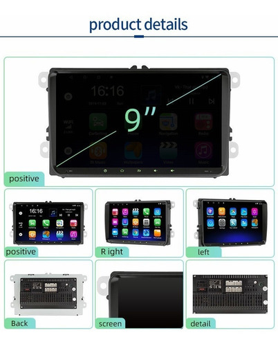 Estéreo Android Xinkou Kaihe Para Vw Golf Amarok Jetta Passat Con Carplay