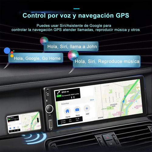 Autoestéreo De Pantalla Carplay Android2+32g Gps Wifi Cámara