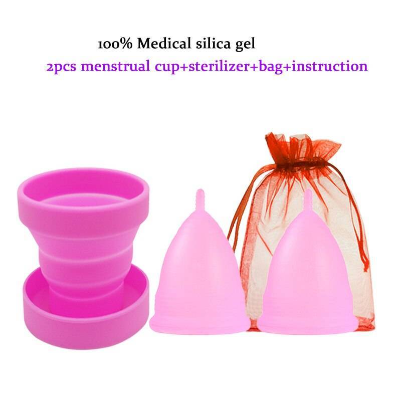 Copa Menstrual Silicona Médica Vaso Limpieza ROSA