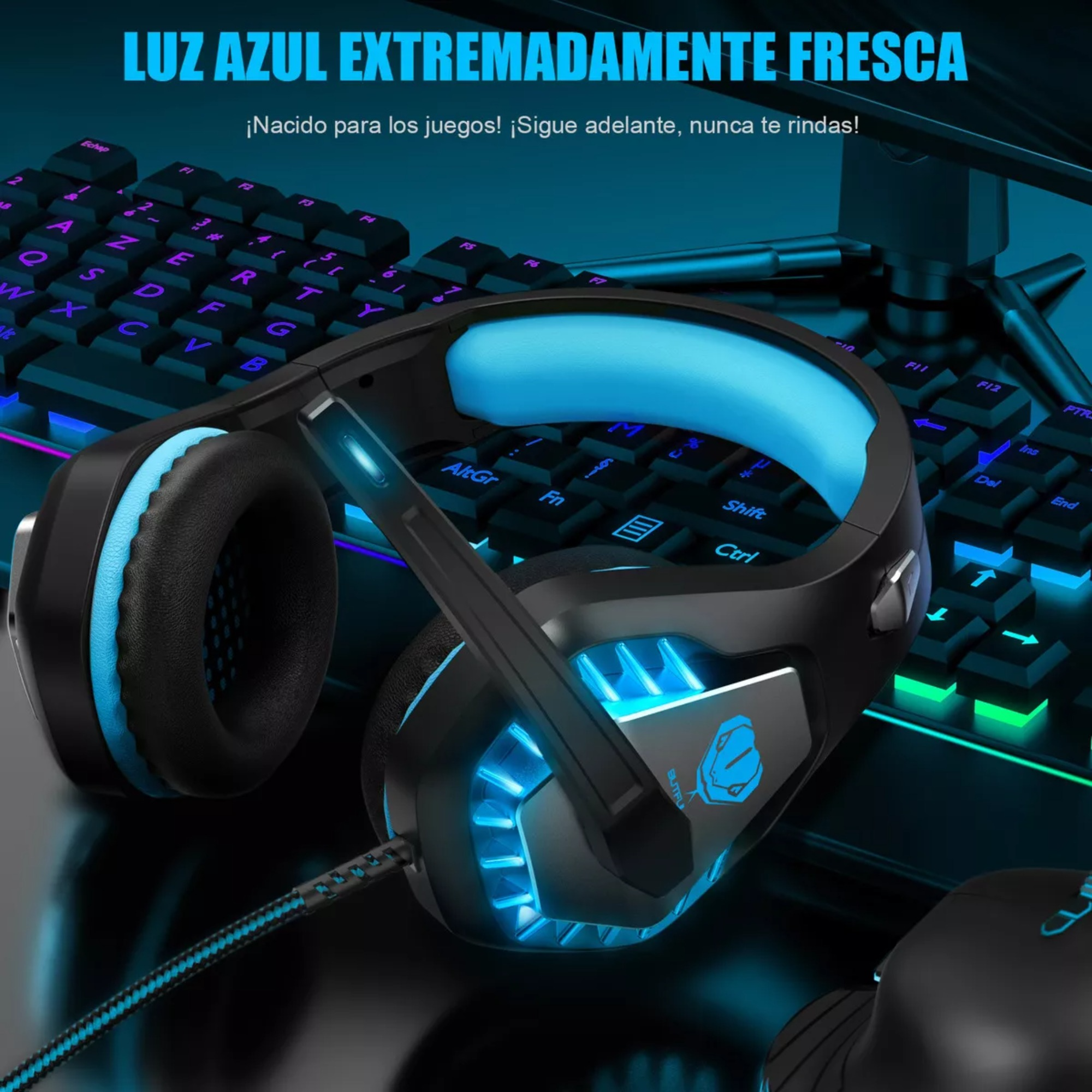 Auriculares Pacrate Gamer Gh-1 Con Microfono Color Luxury Black