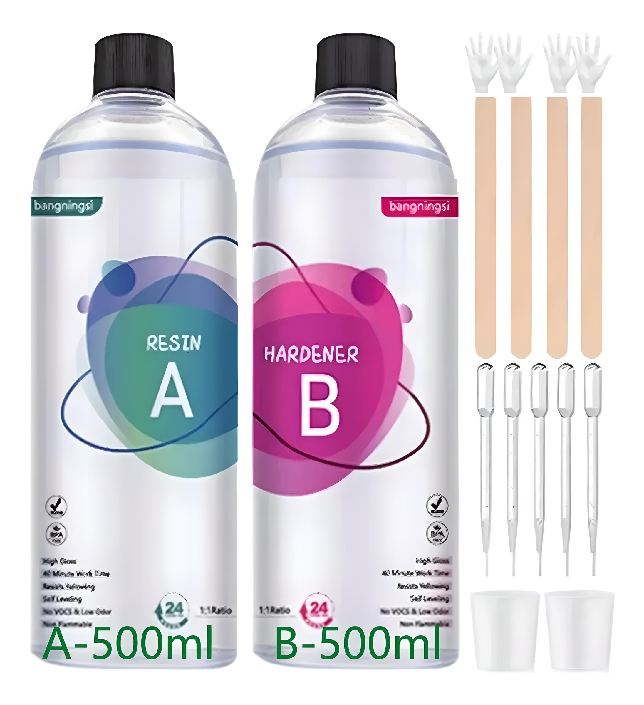1000ml Resina Epoxica Cristal Diy Arte Kit Epoxy 1:1