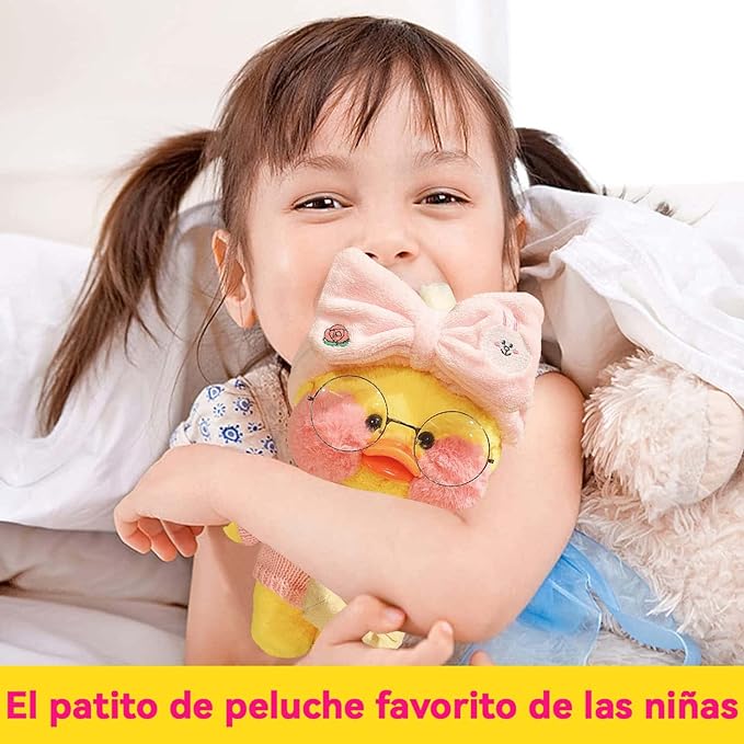 Jesir Peluche de Pato Kawaii de 30 cm,Pato De Peluche Suave con Ropa