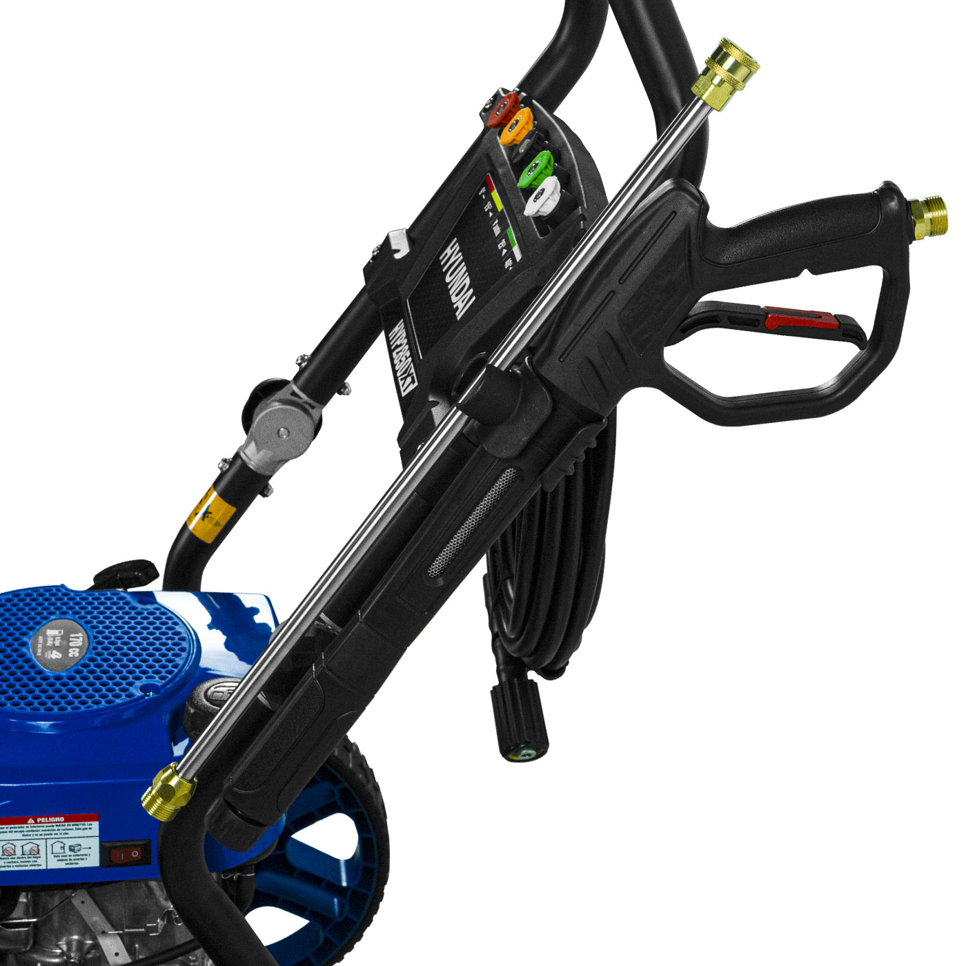 HIDROLAVADORA HYUNDAI AXIAL 4.5 HP 2700 PSI 186 BAR C/BASE ABATIBLE - HYP2850XT